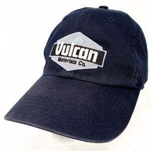 Vulcan Materials Company Navy Adjustable Strapback Cap Hat - Adult Medium/Large